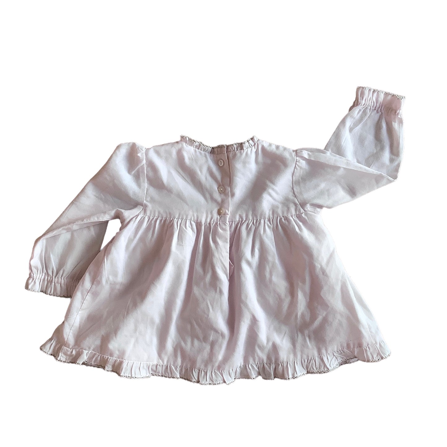 Vintage 1980s SARAH LOUISE Pale Pink Dress 6-9 Months