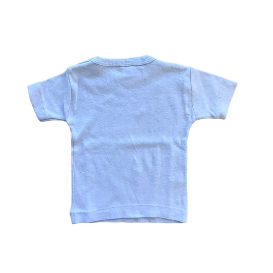 Vintage 70's Blue Toddler Cotton Tee / 12-18M