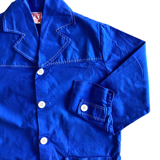 Vintage 1960s Blue Workwear Shirt/Blouse /  6-8Y