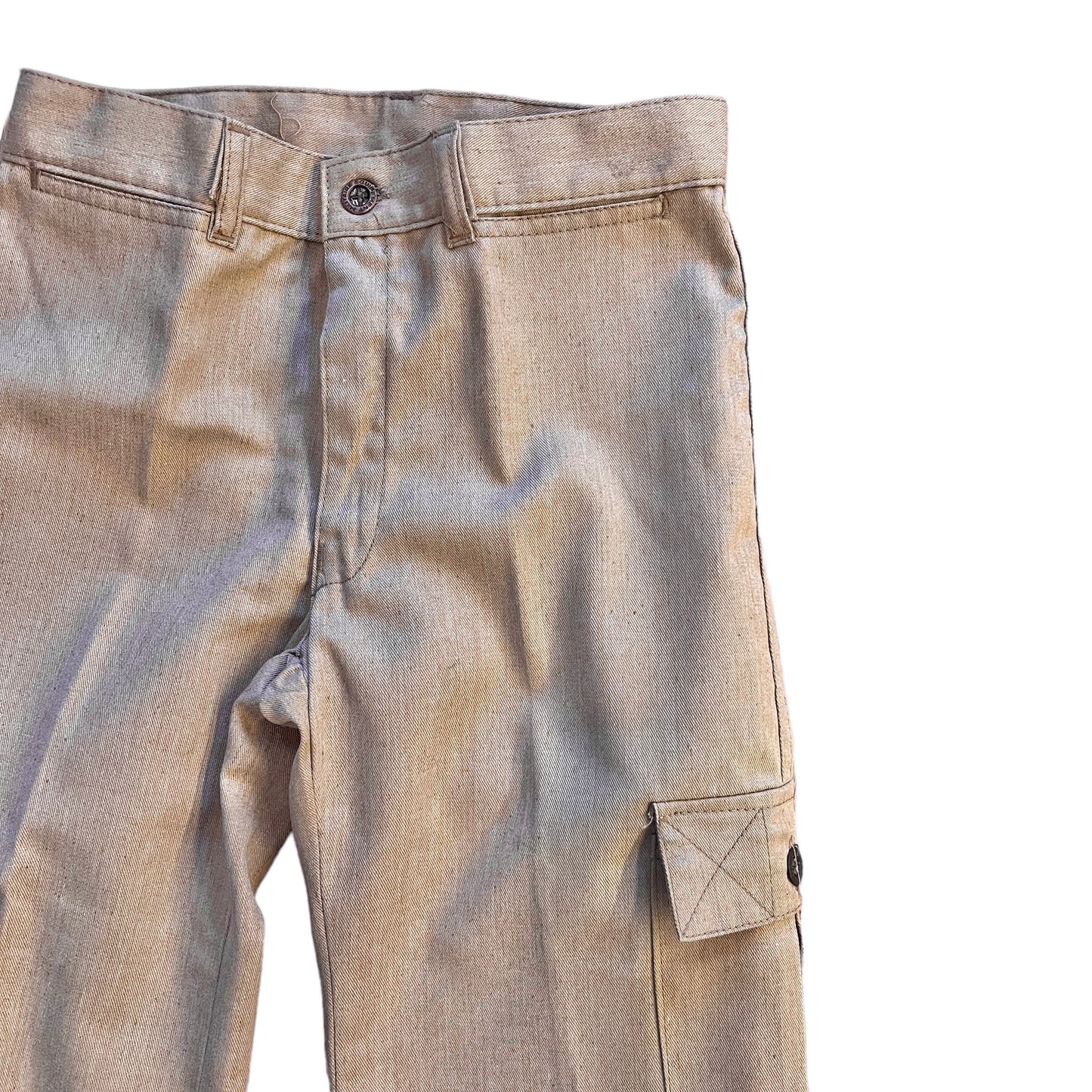 1970s Beige Cargo Pants 8-10Y